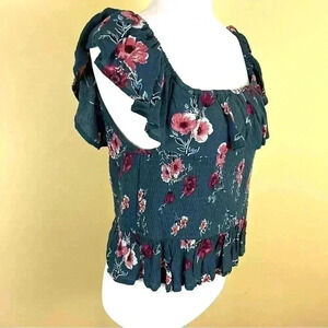 NWT B.O.G. Collective Evergreen Sleeveless Rouge Off Shoulder Peasant Top SizeXL